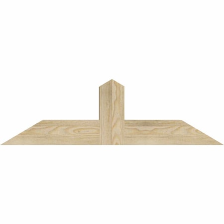 Ekena Millwork Portland Rough Sawn Timber Gable Bracket, Douglas Fir, 36"W x 10"H x 4"D x 4"F, 7/12 Pitch GBW036X10X0404POR00RDF